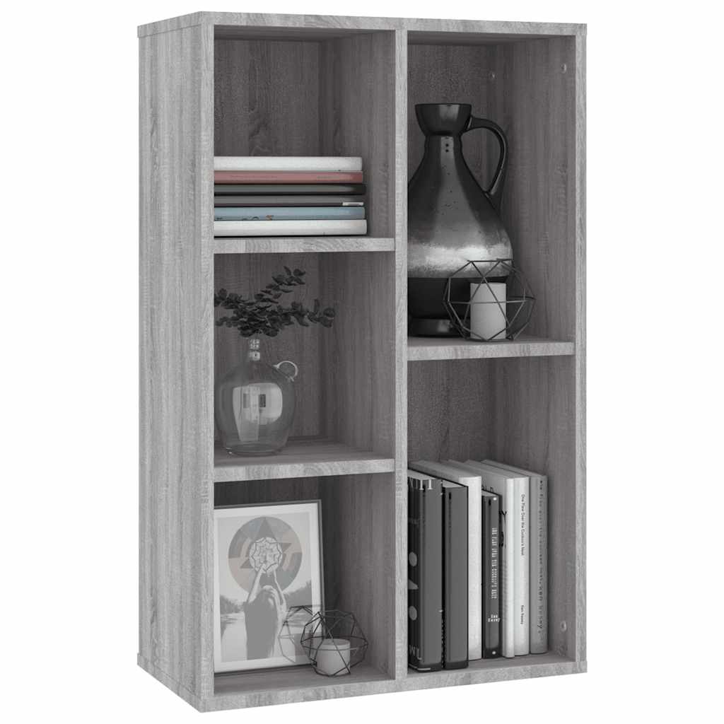 Book Cabinet/Sideboard Grey Sonoma 50x25x80 cm Engineered Wood